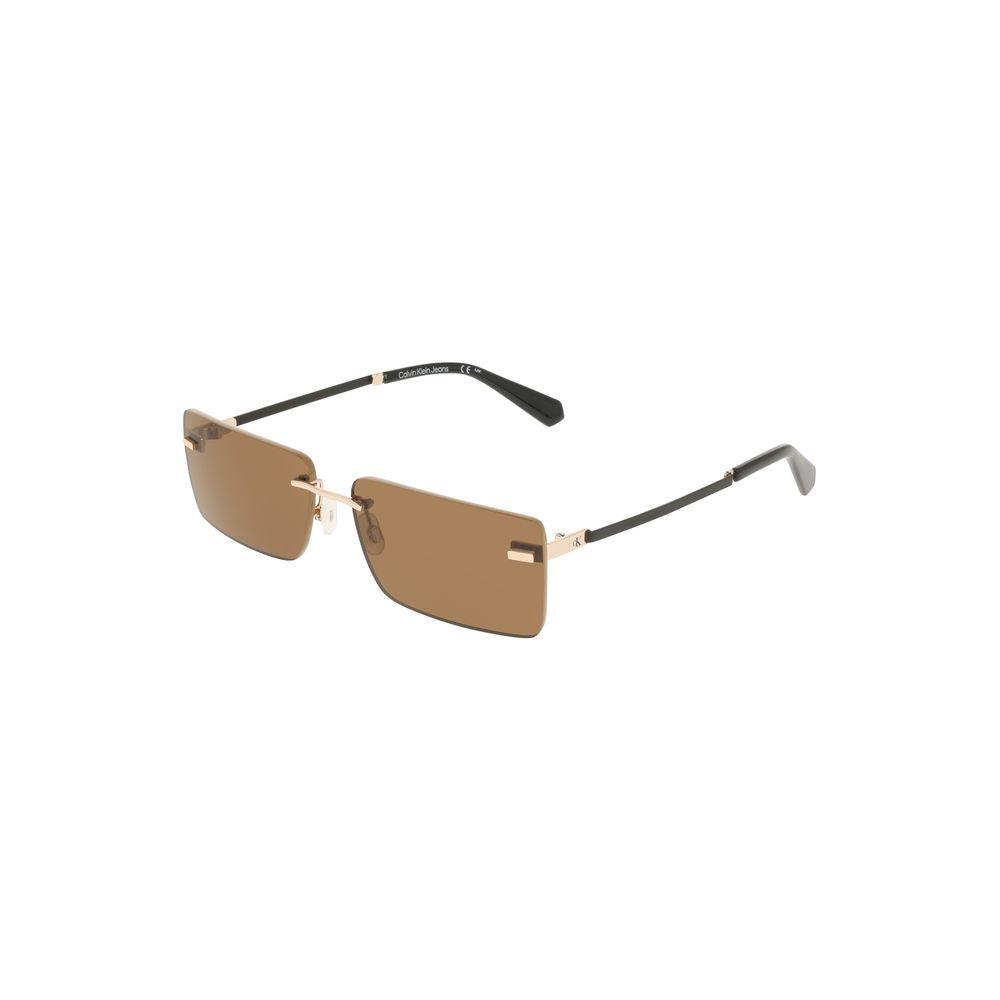 Beige Metal Women Sunglass