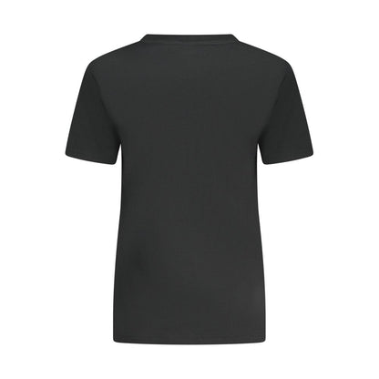 Black Cotton Women T-Shirt