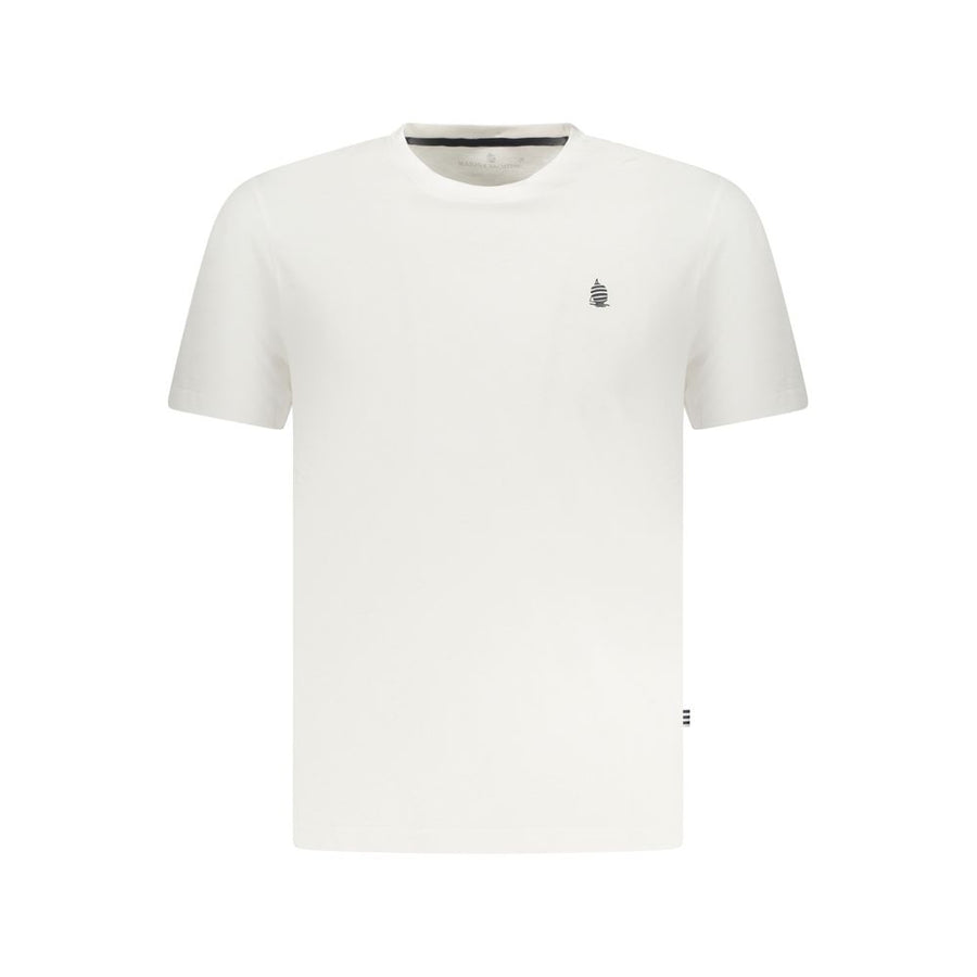 White Cotton Men T-Shirt