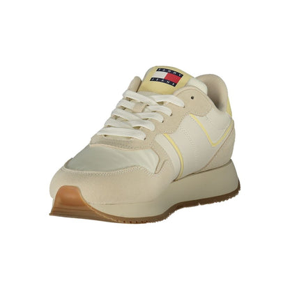 Beige Leather Women Sneaker