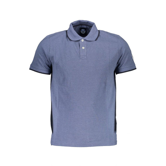 Blue Cotton Polo Shirt