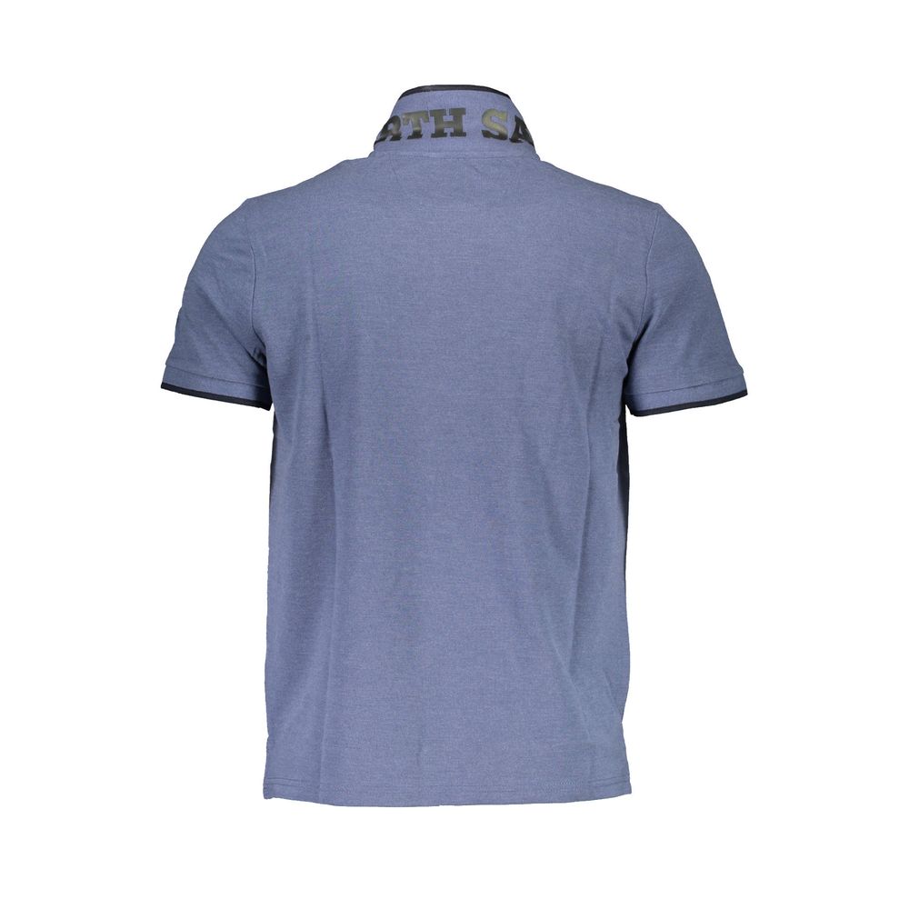 Blue Cotton Polo Shirt