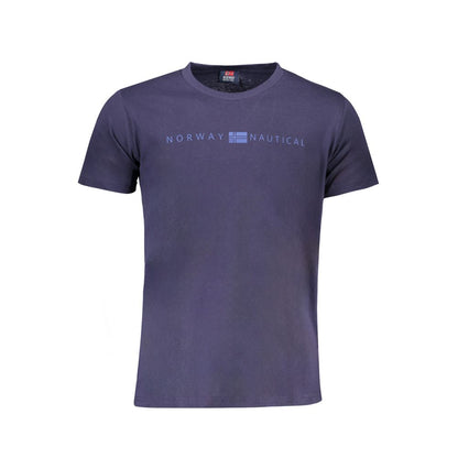 Blue Cotton Men T-Shirt