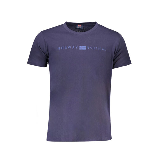 Blue Cotton Men T-Shirt