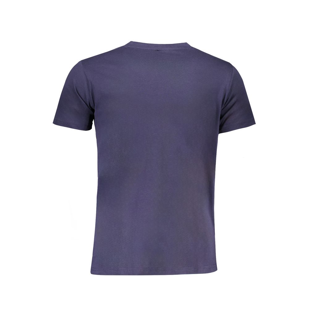 Blue Cotton Men T-Shirt