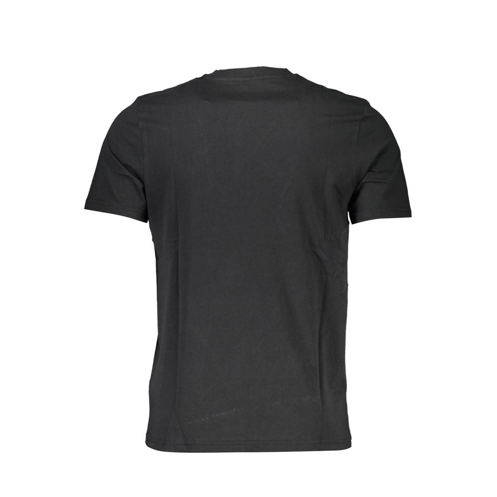 Black Cotton Men T-Shirt
