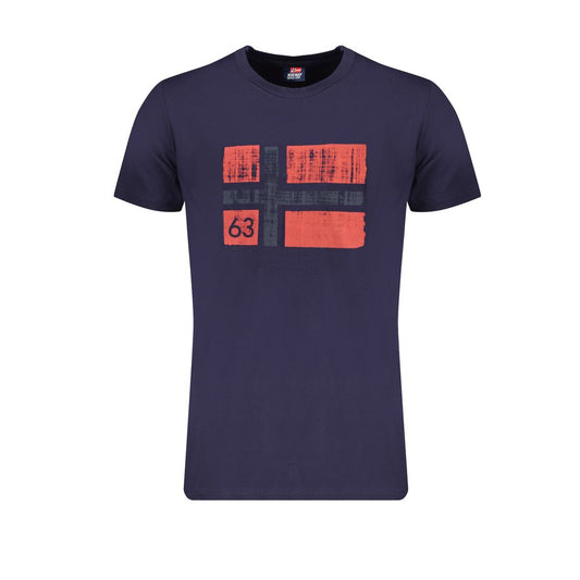 Blue Cotton Men's T-Shirt