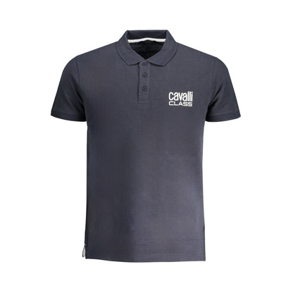 Blue Cotton Men's Polo Shirt