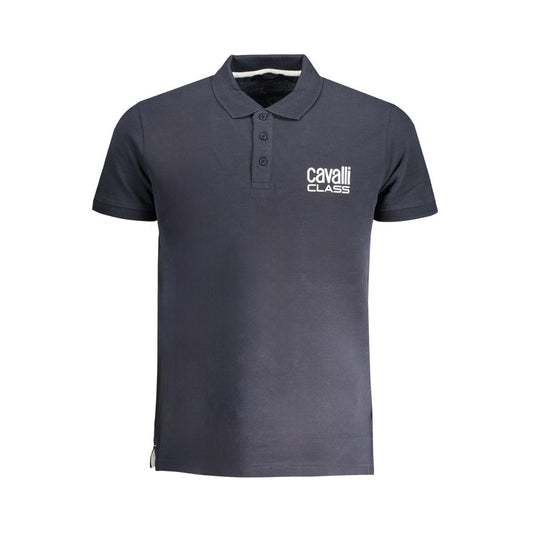 Blue Cotton Men's Polo Shirt