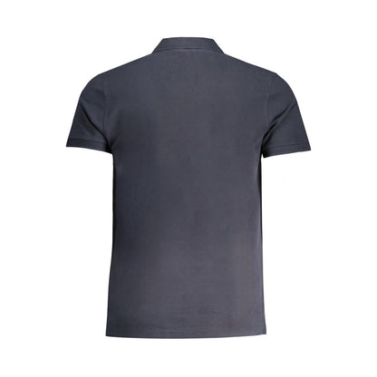 Blue Cotton Men's Polo Shirt
