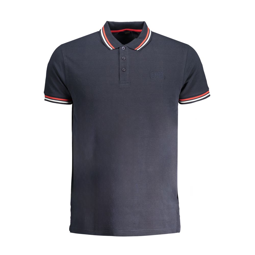 Blue Cotton Men's Polo Shirt