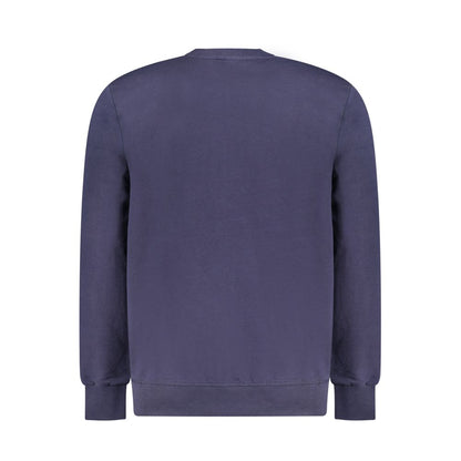 Navy Cotton Men Sweatshirt