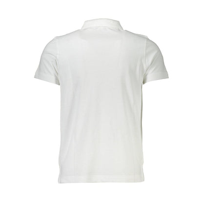 White Cotton Men Polo Shirt