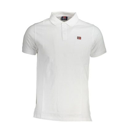 White Cotton Men Polo Shirt