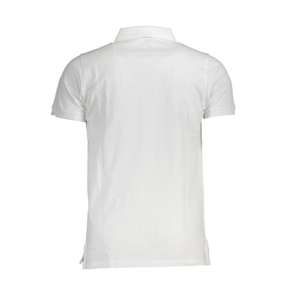 White Cotton Men Polo Shirt