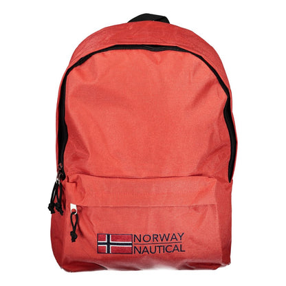 Red Polyester Men Backpack