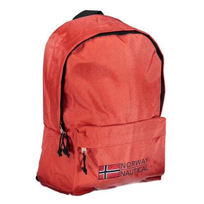 Red Polyester Men Backpack