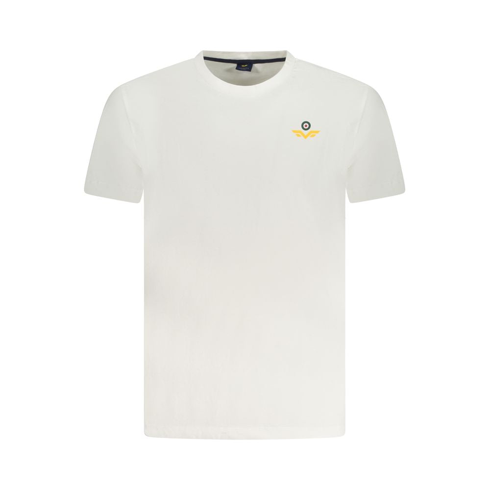 White Cotton Men T-Shirt
