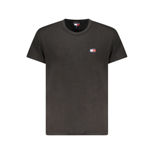 Black Cotton Men T-Shirt