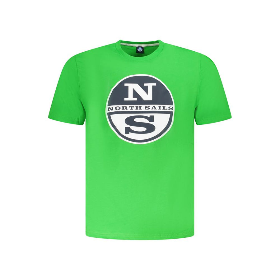 Green Cotton Men T-Shirt