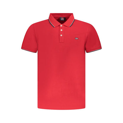 Red Cotton Men Polo