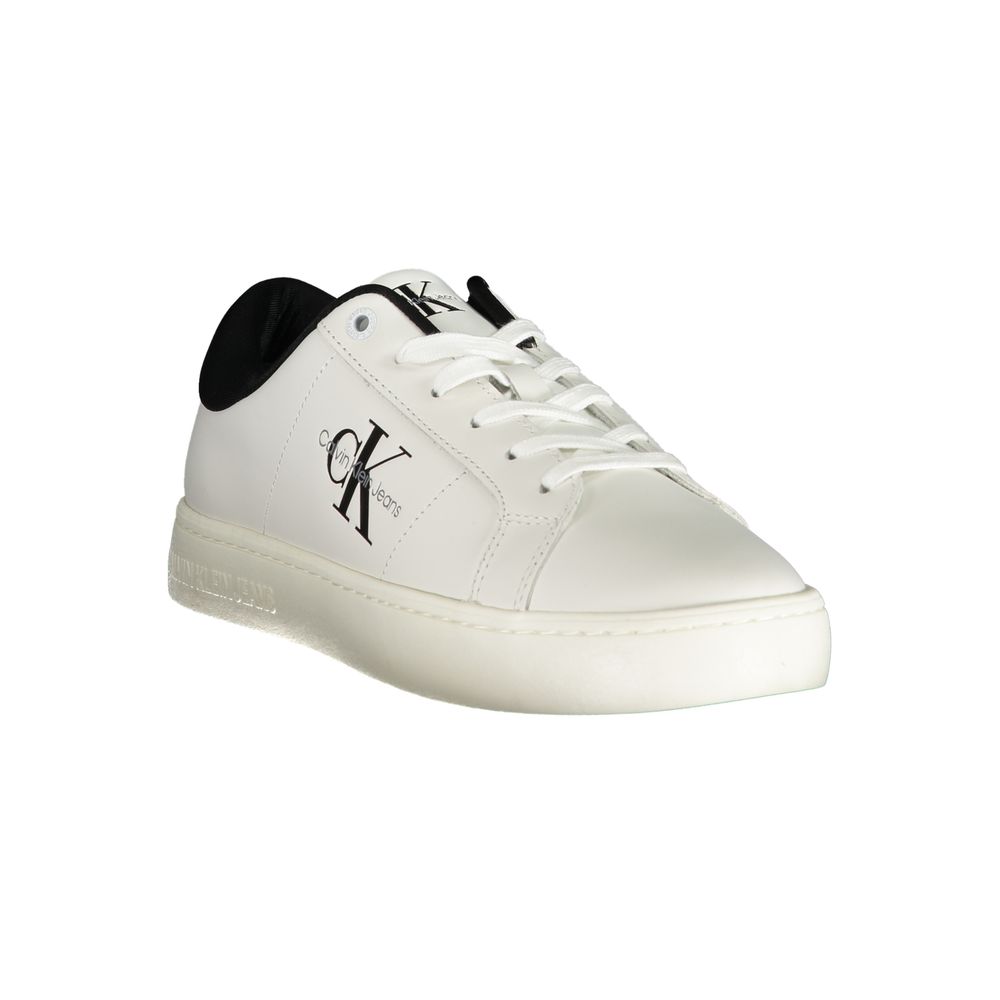White Polyurethane Men's Sneaker