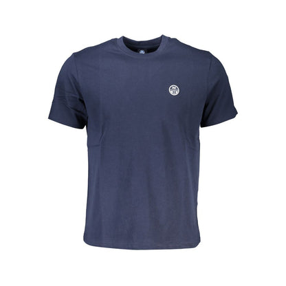 Blue Cotton Men T-Shirt