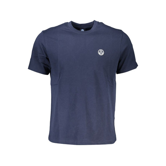 Blue Cotton Men T-Shirt