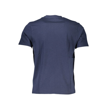 Blue Cotton Men T-Shirt
