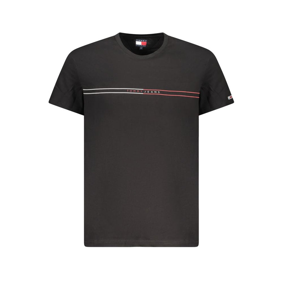 Black Cotton Men T-Shirt