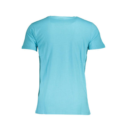 Blue Cotton Men T-Shirt