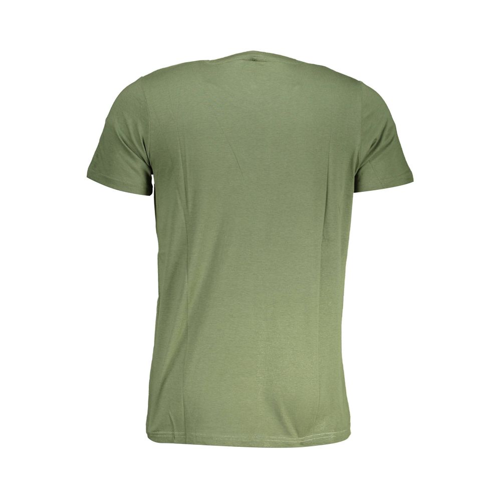Green Cotton Men T-Shirt