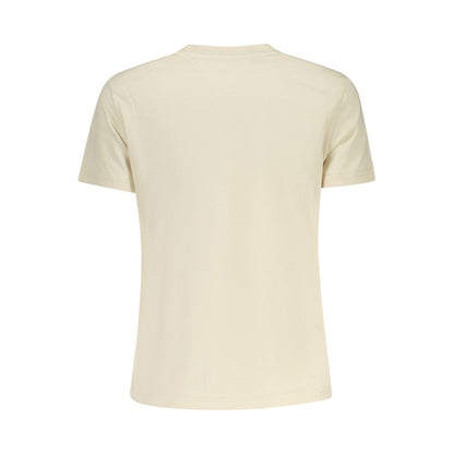 Beige Cotton Women T-Shirt