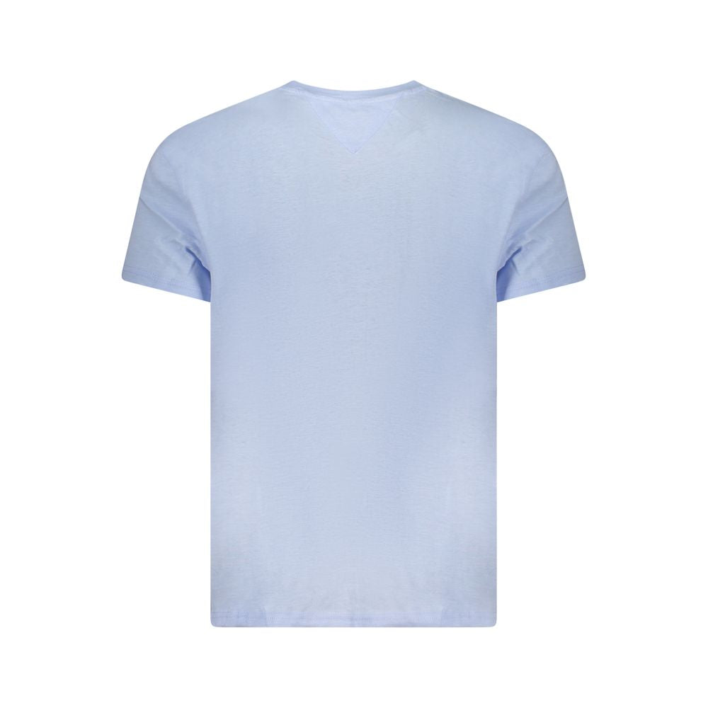Blue Cotton Men T-Shirt
