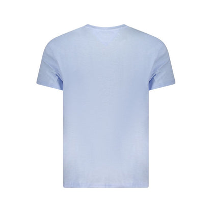 Blue Cotton Men T-Shirt