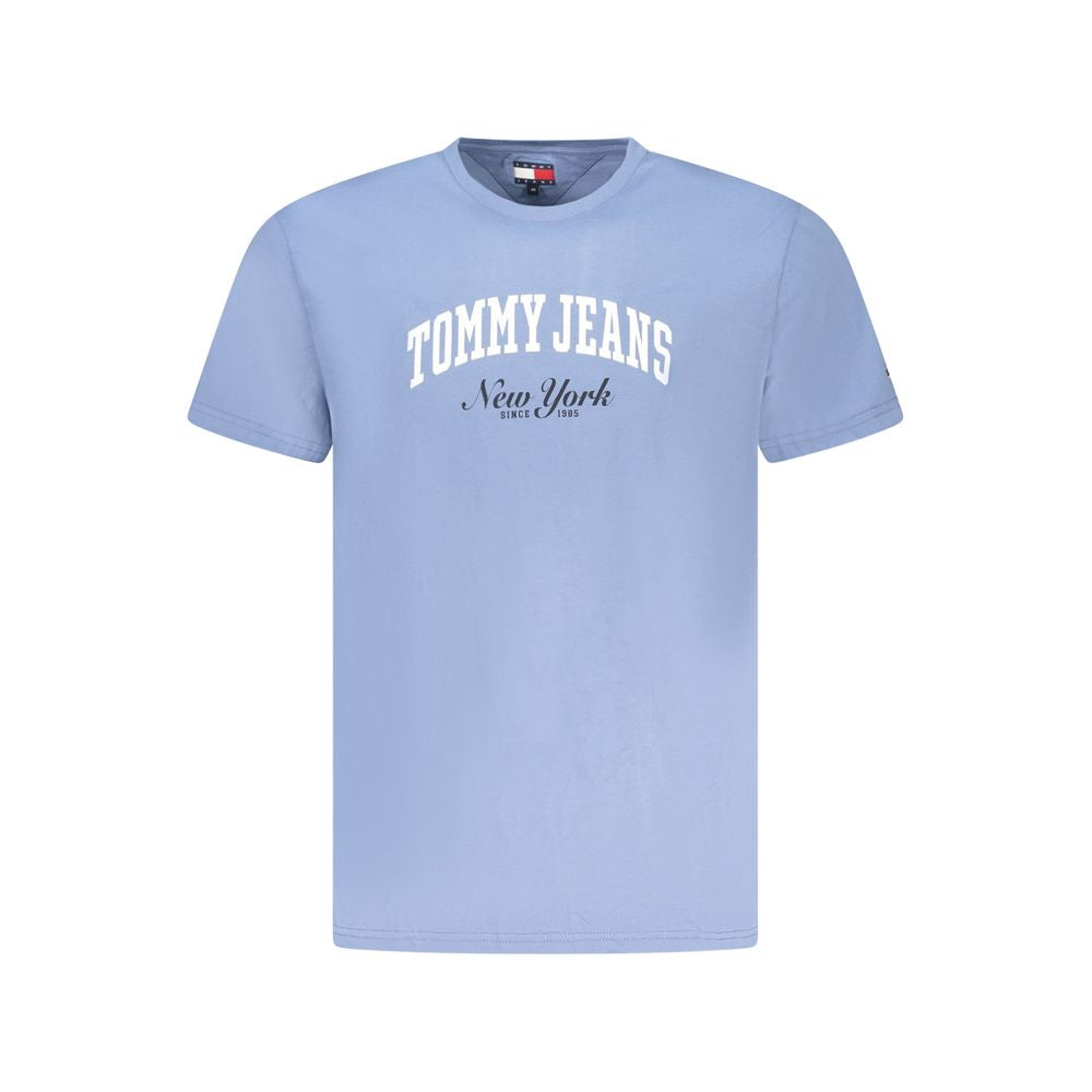 Blue Cotton Men T-Shirt