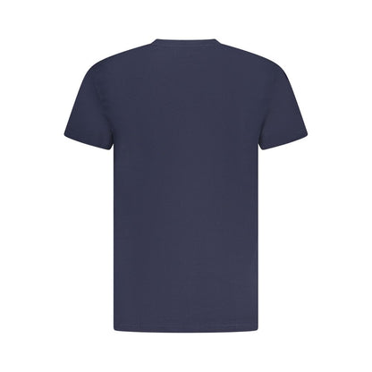 Blue Cotton Men T-Shirt