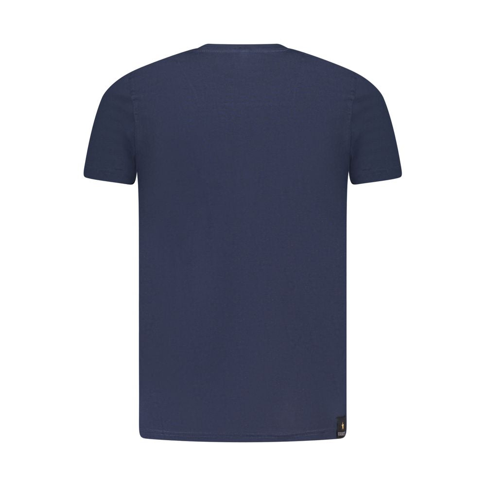 Blue Cotton Men's T-Shirt