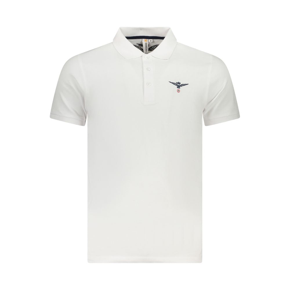 White Cotton Mens Polo Shirt
