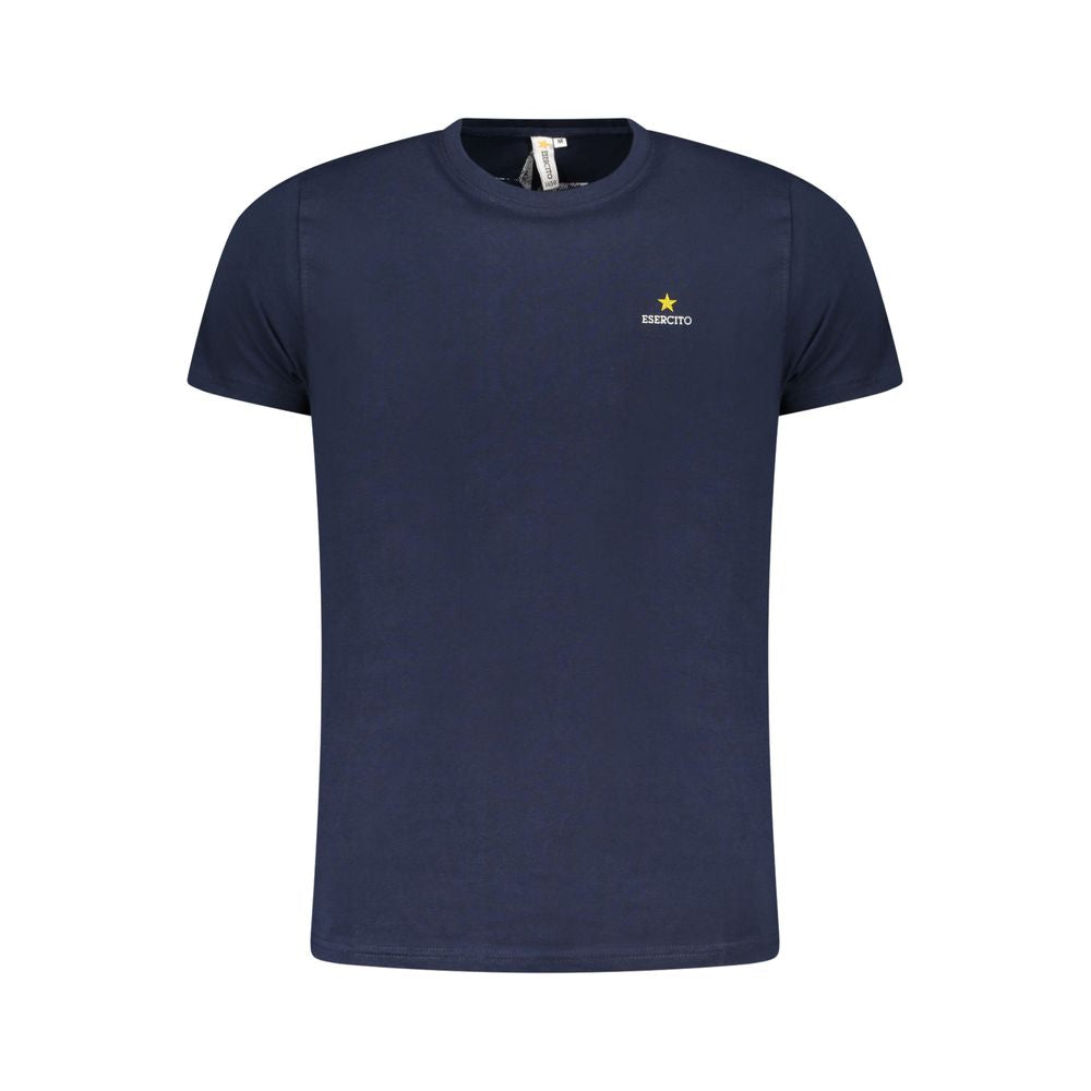 Blu Cotton Men T-Shirt