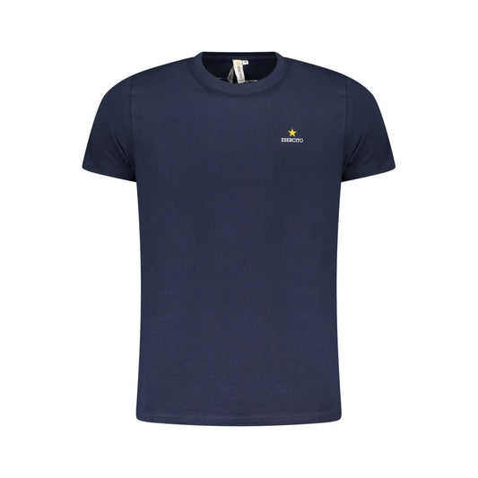 Blu Cotton Men T-Shirt