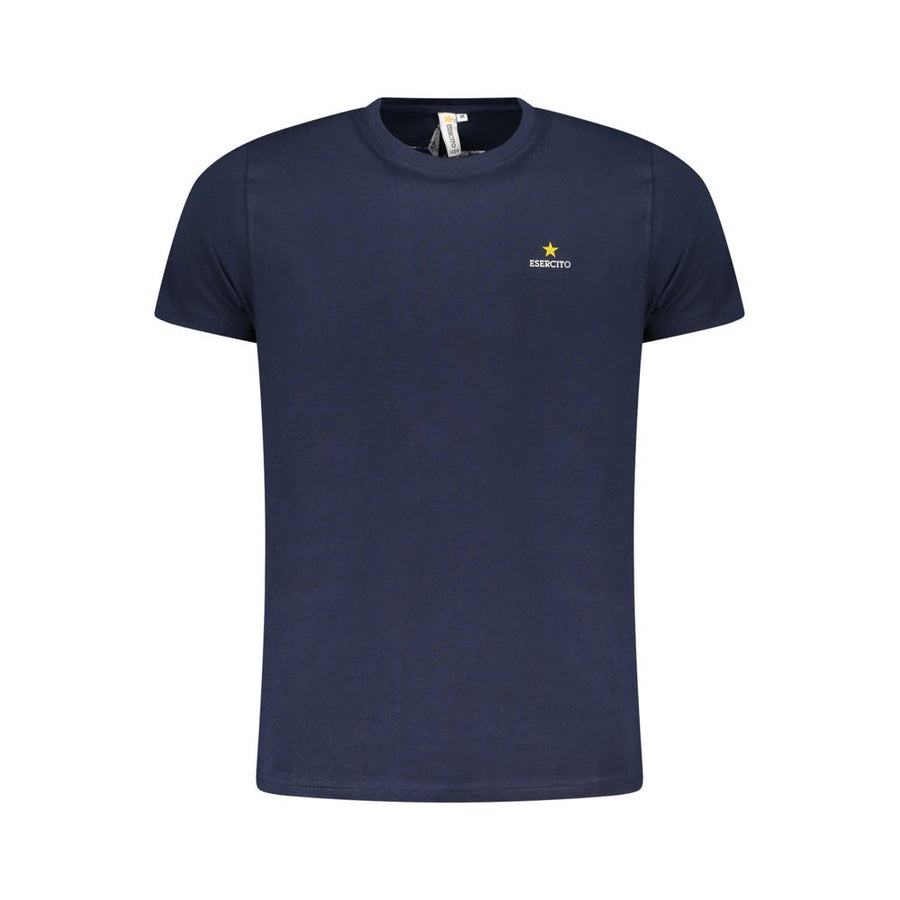 Blu Cotton Men T-Shirt