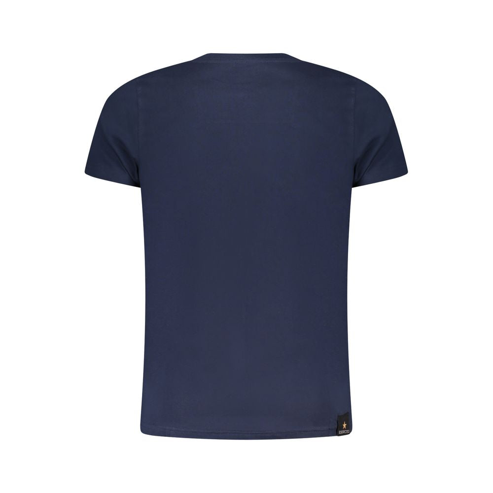 Blu Cotton Men T-Shirt