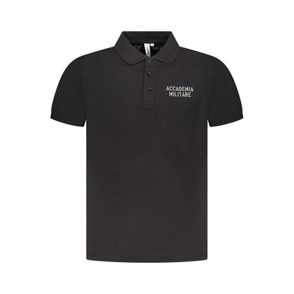 Black Cotton Polo Shirt