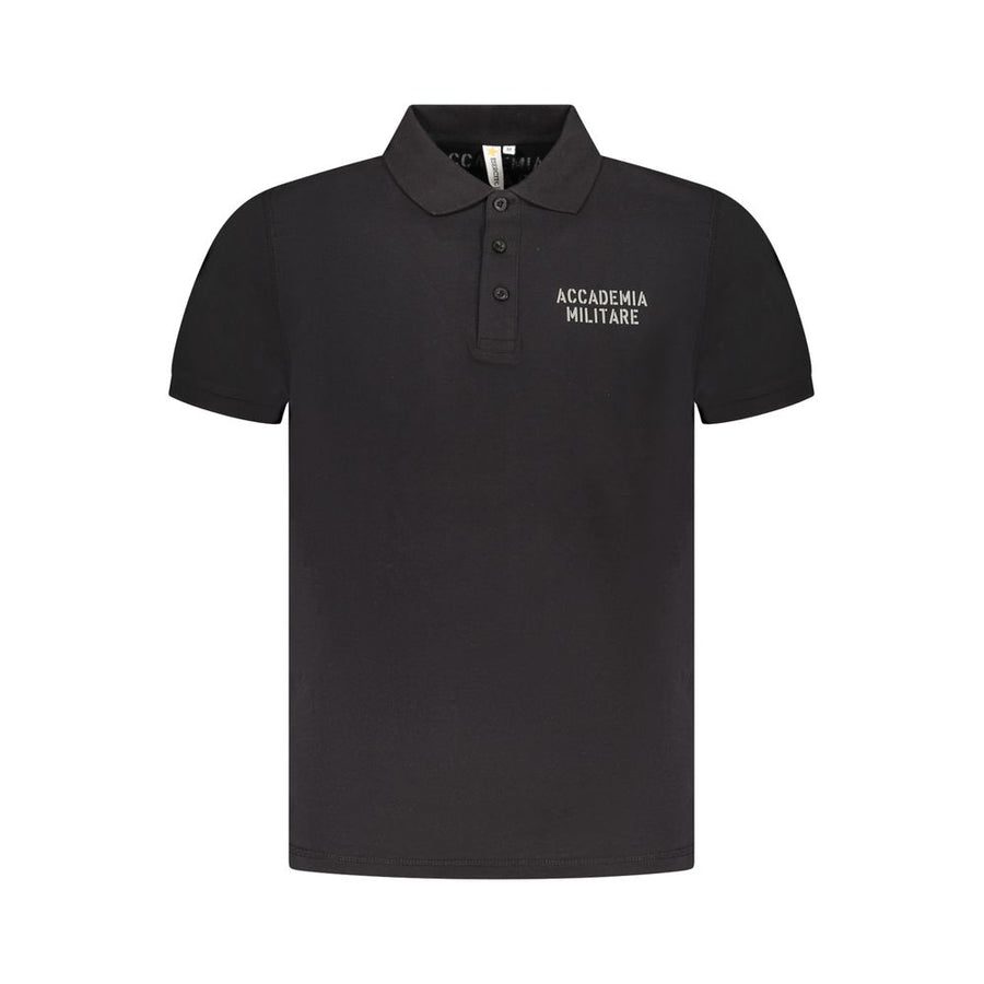 Black Cotton Polo Shirt