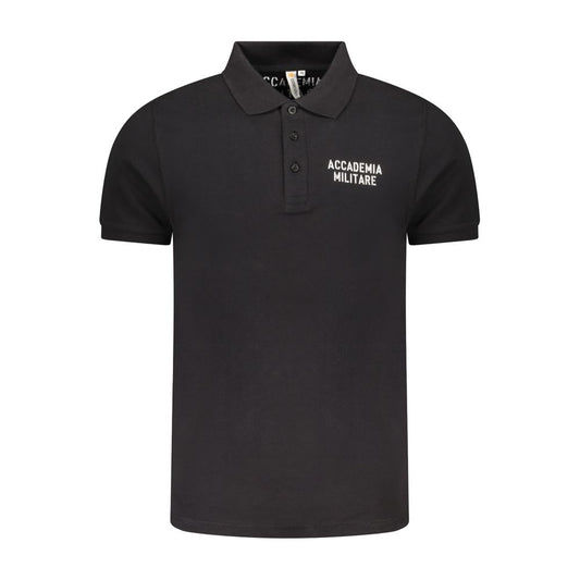Black Cotton Polo Shirt
