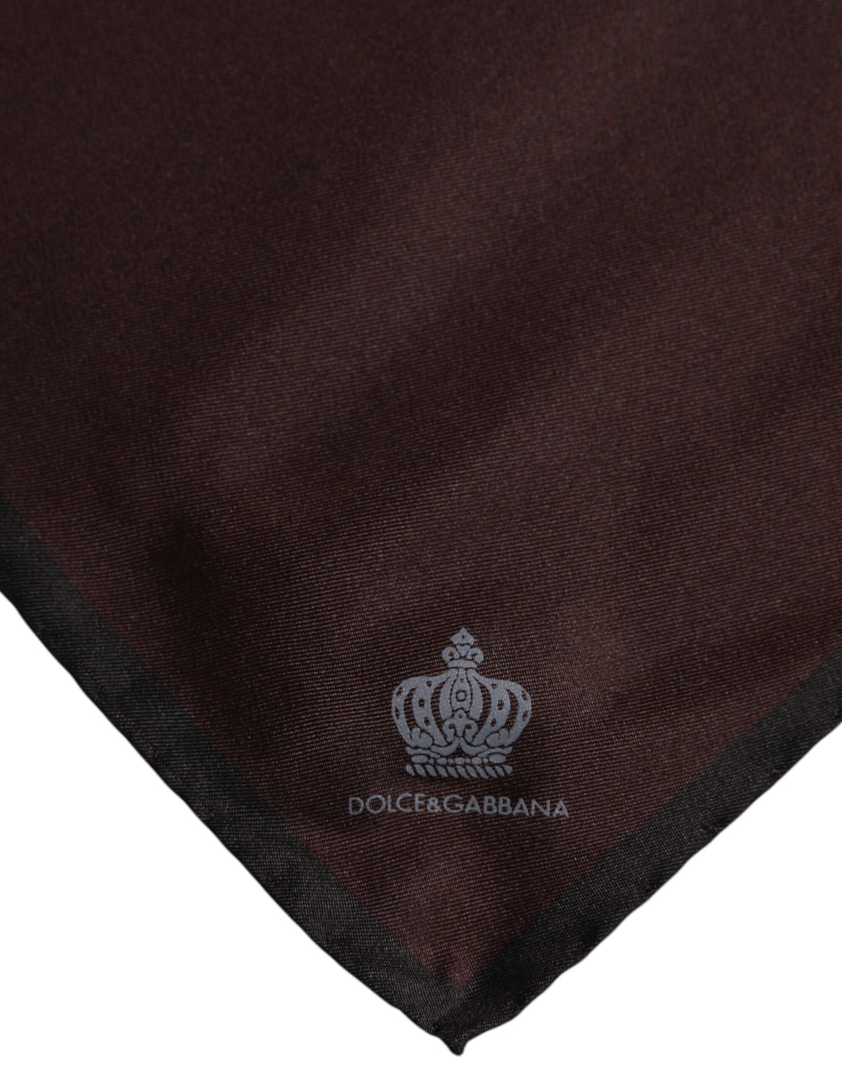 Brown DG Crown Silk Square Men Foulard Scarf