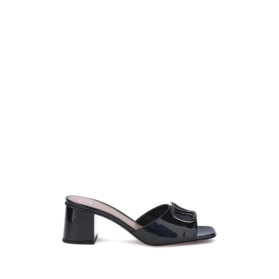 Black Calf Leather Bos Taurus Sandals