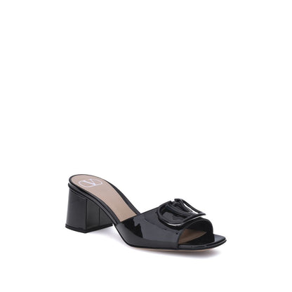 Black Calf Leather Bos Taurus Sandals