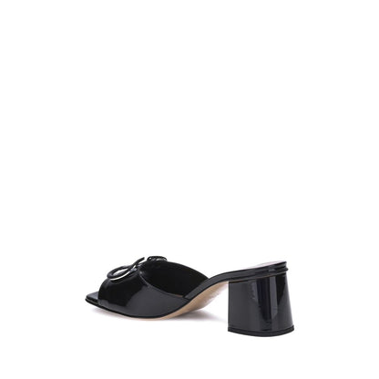 Black Calf Leather Bos Taurus Sandals